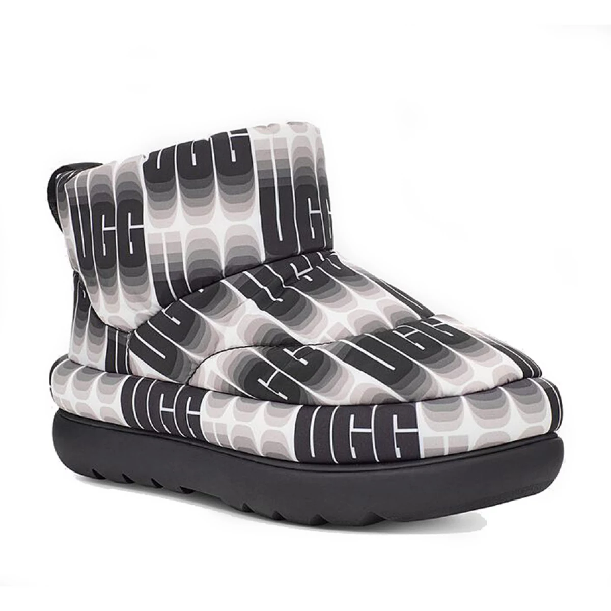 UGG Classic Maxi Wavelength Mini Black White — фото 3