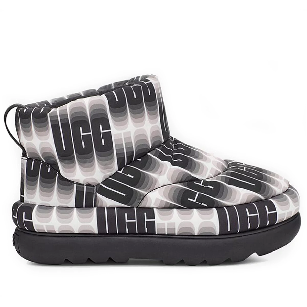 UGG Classic Maxi Wavelength Mini Black White — фото 2