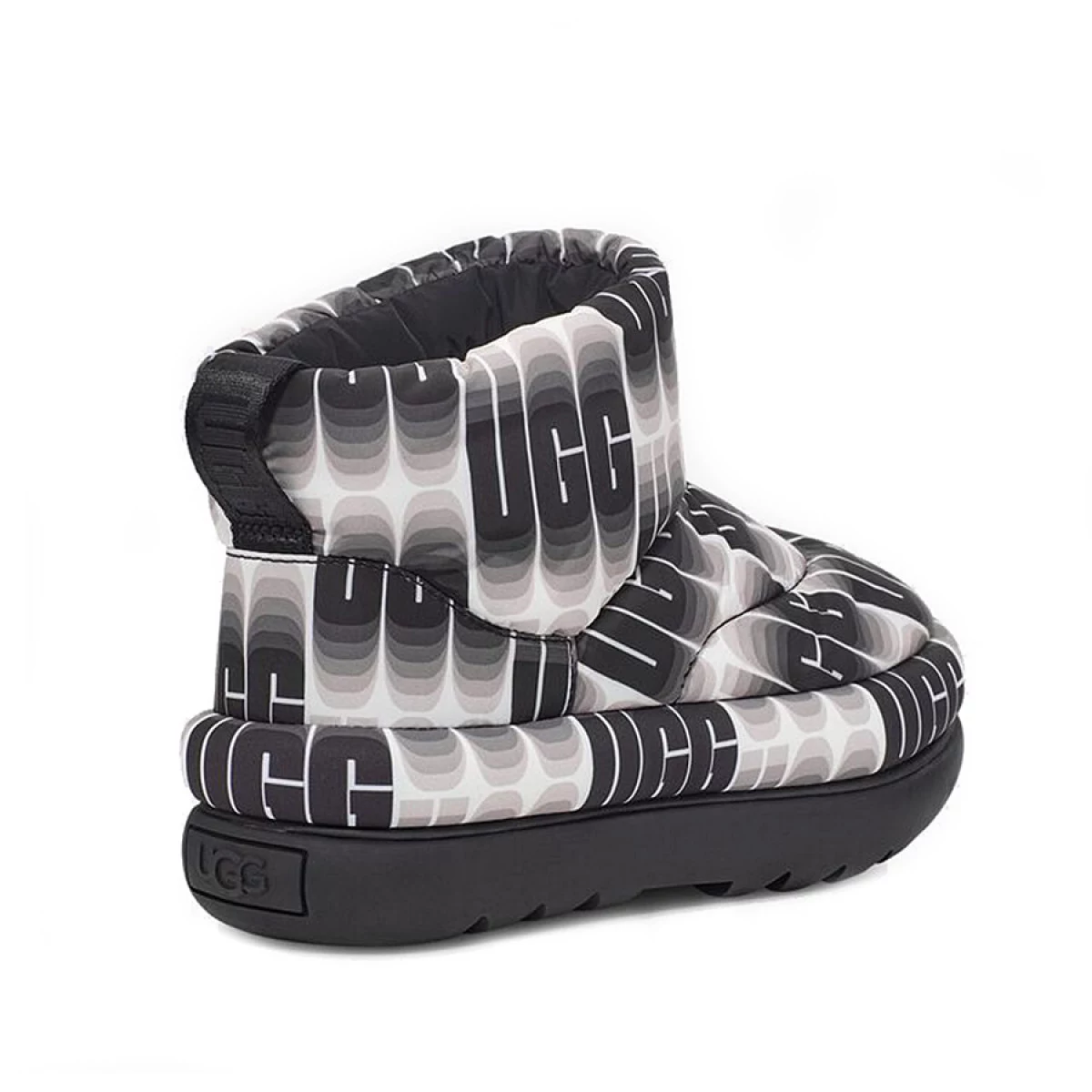 UGG Classic Maxi Wavelength Mini Black White — фото 6