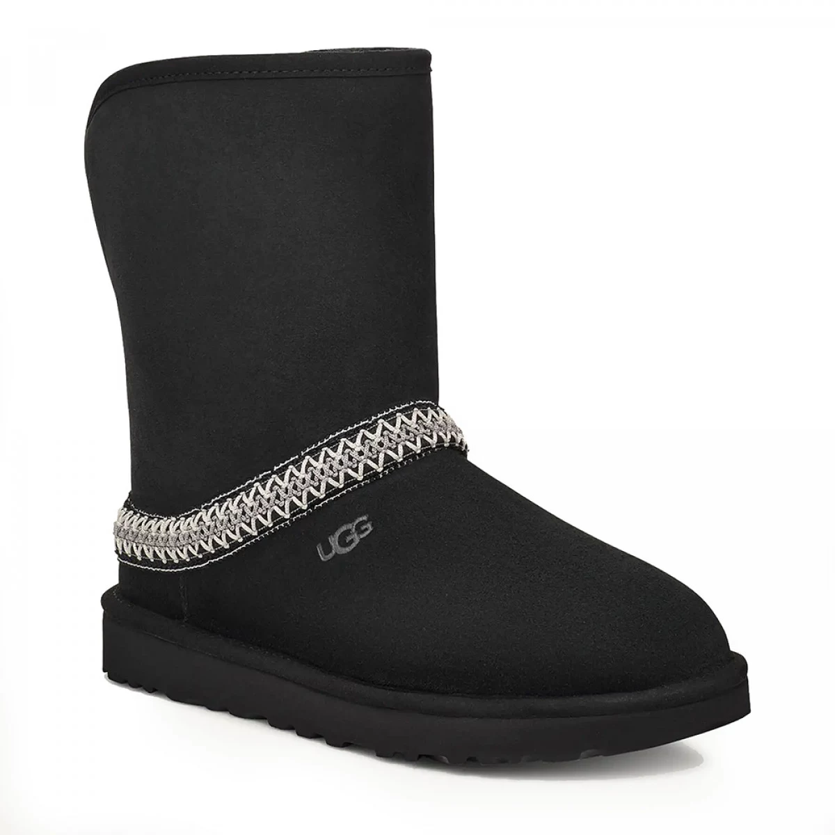 UGG Classic Short Crescent Black — фото 3