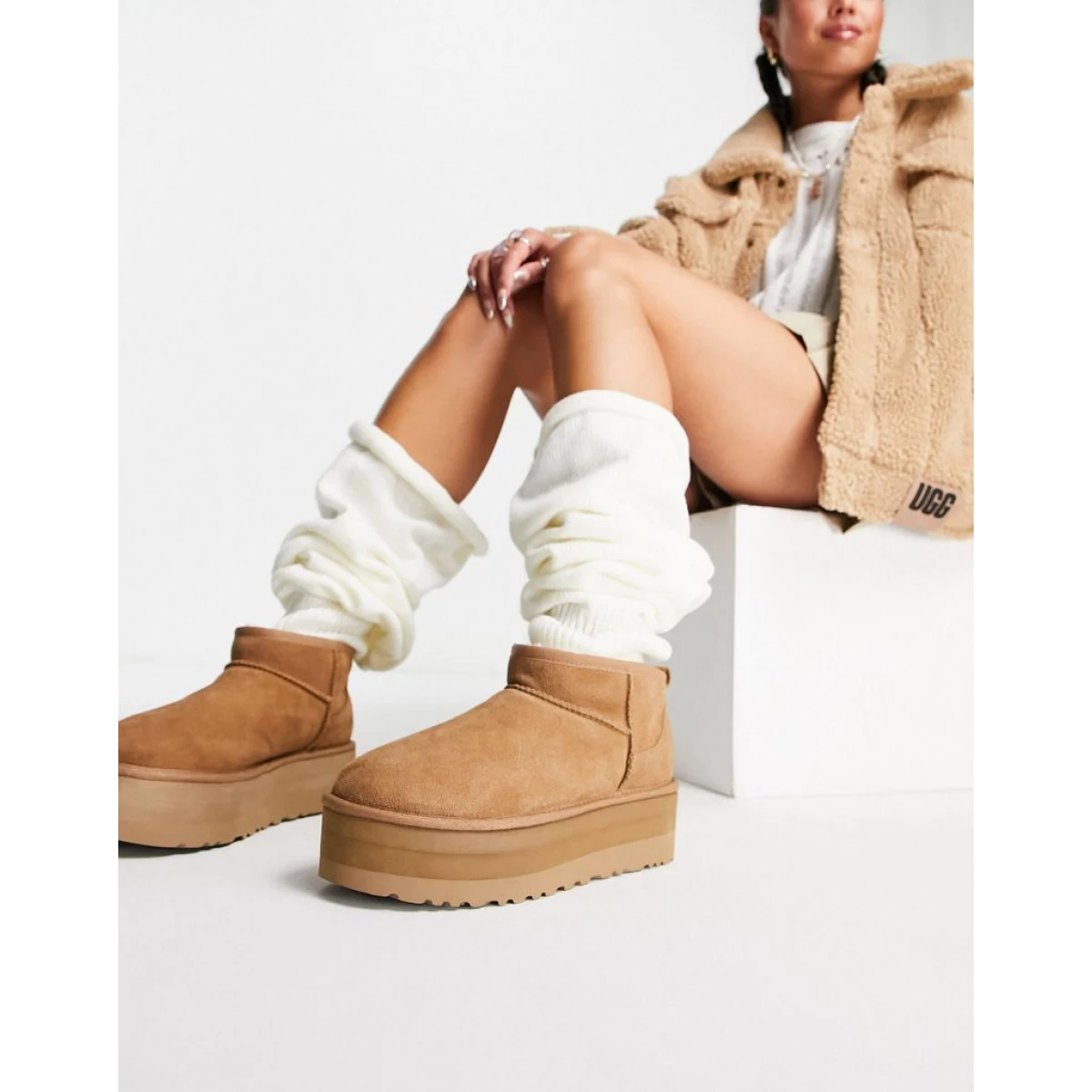 UGG Classic Ultra Mini Platform Chestnut — фото 7