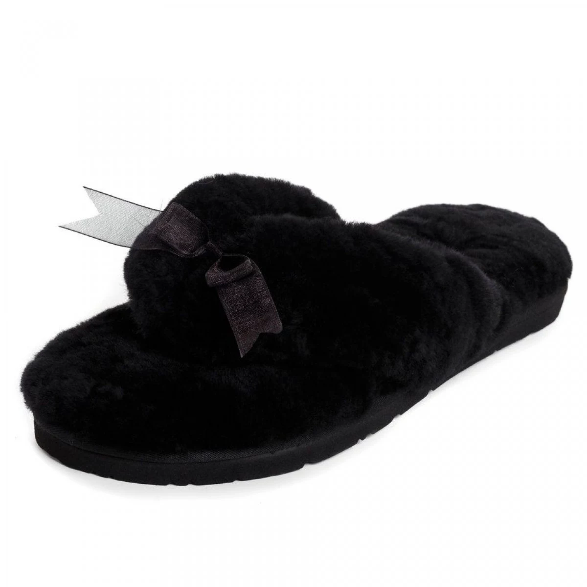 UGG Fluff Flip Flop Black — фото 4