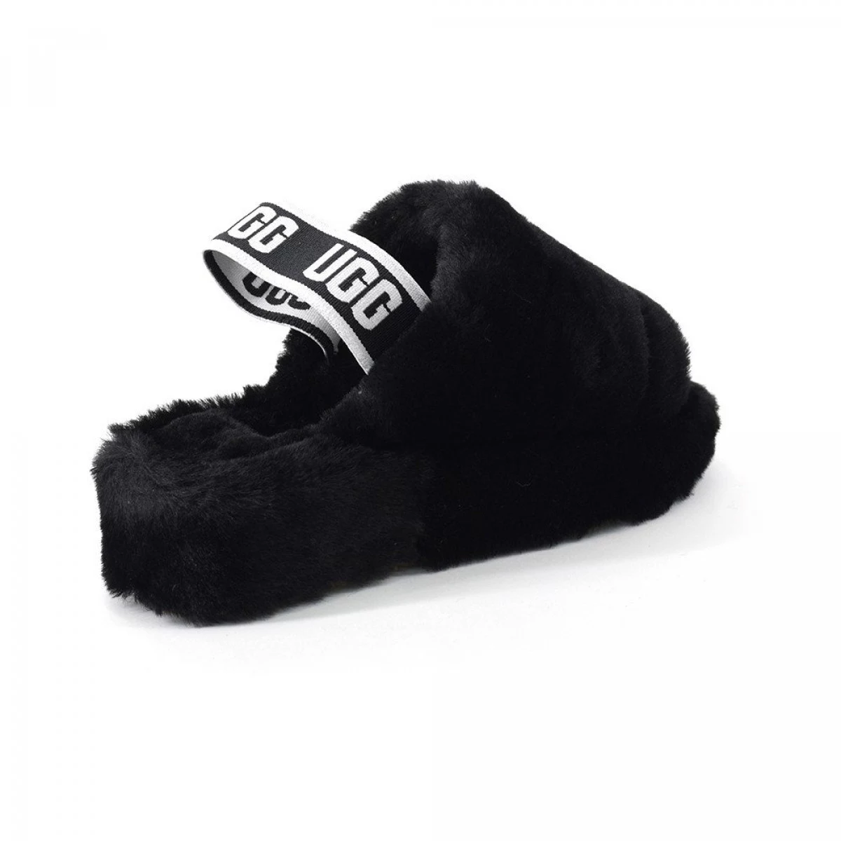 UGG Fluff Yeah Slide Black — фото 5