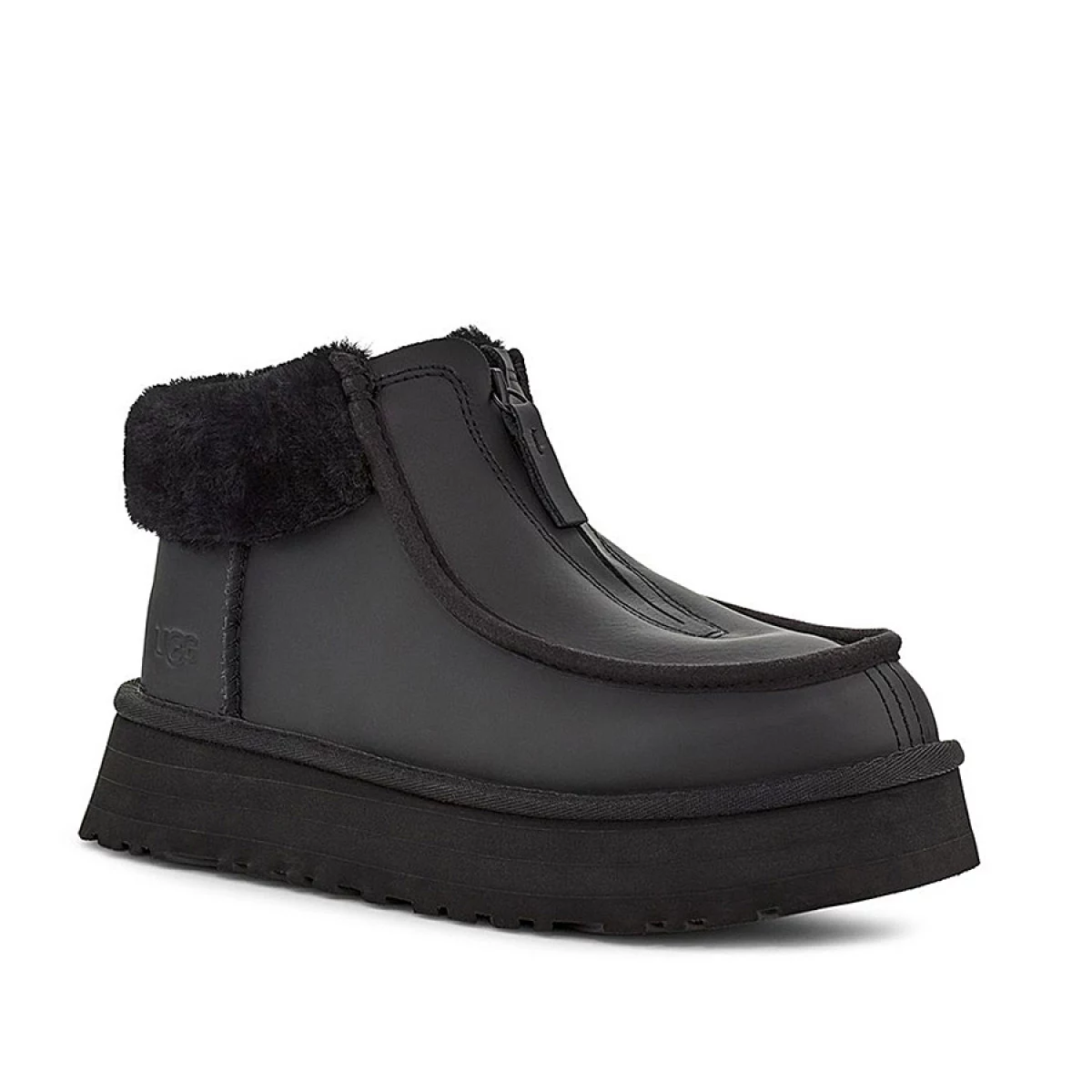 UGG Funkette Platform Boots Leather Black — фото 3