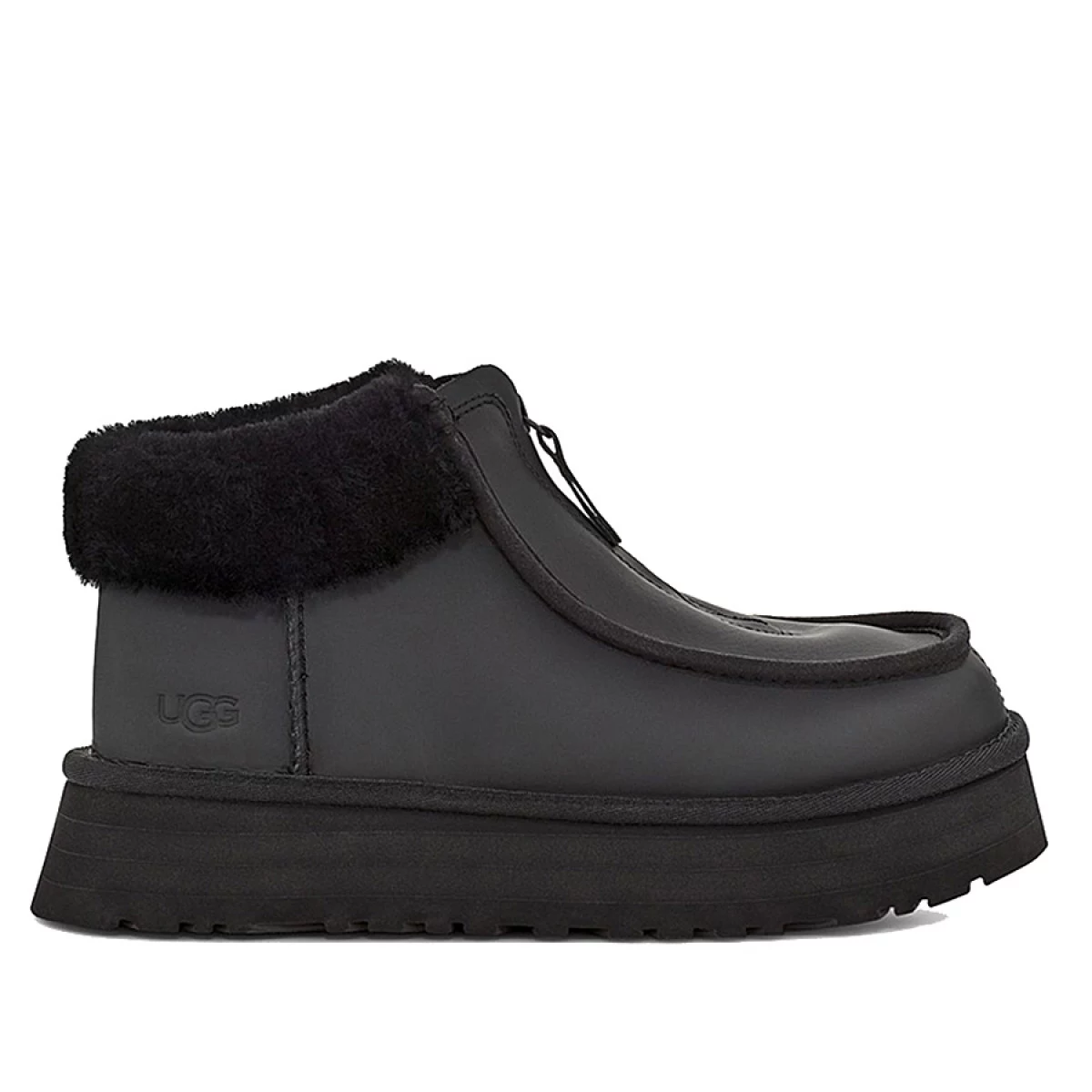 UGG Funkette Platform Boots Leather Black — фото 2