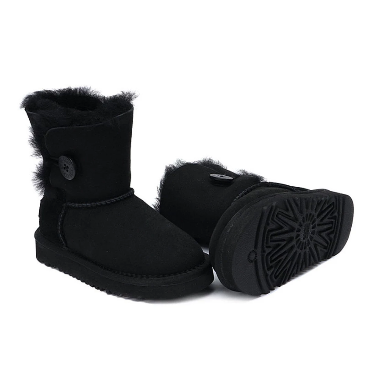 UGG Kids Bailey Button Black — фото 5
