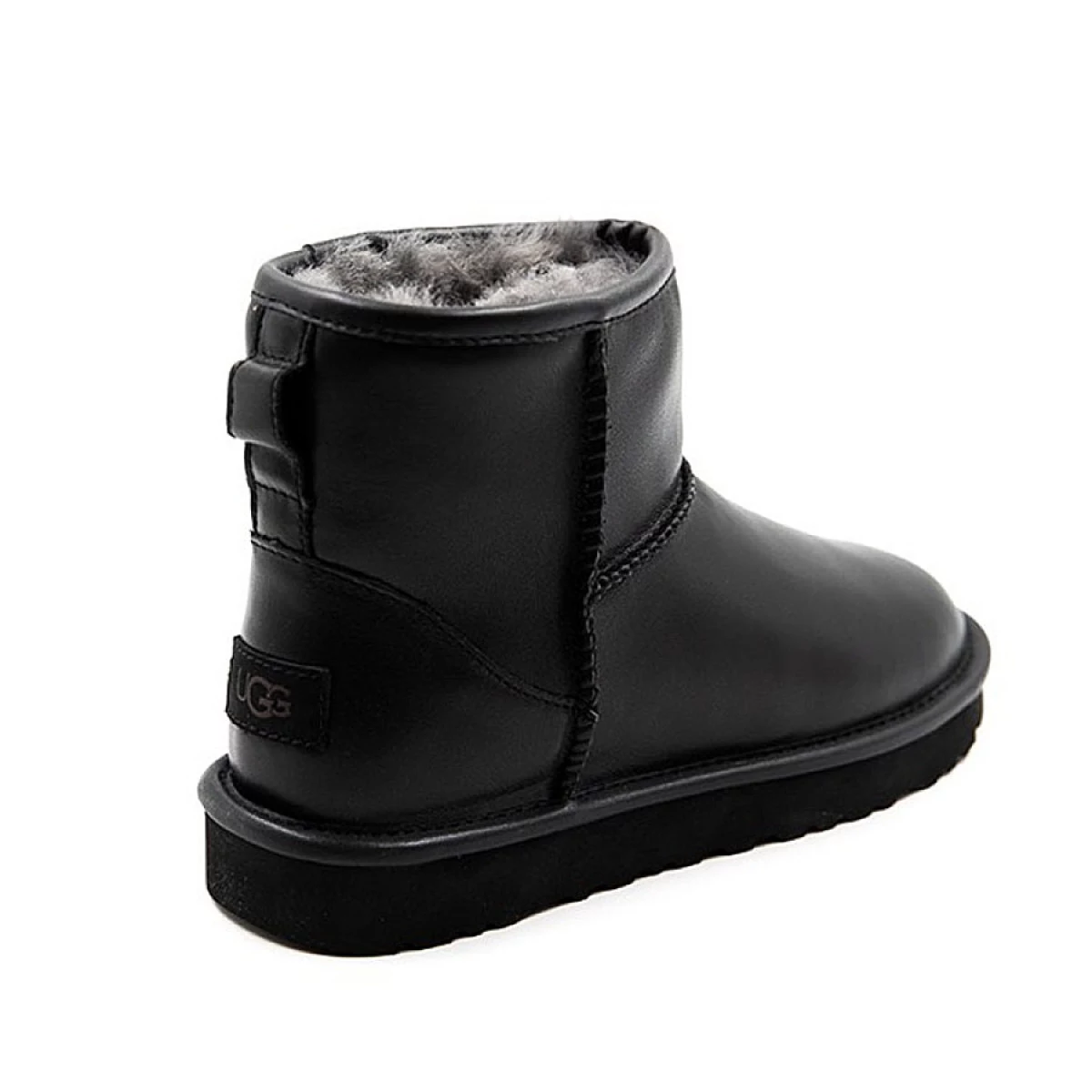 UGG Mens Classic Mini Leather Black — фото 4