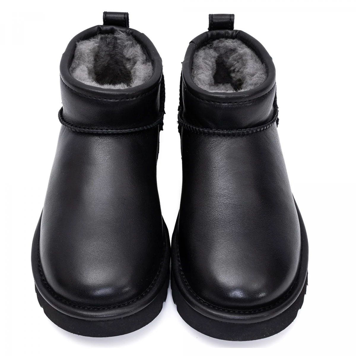 UGG Mens Classic Ultra Mini Leather Black — фото 5