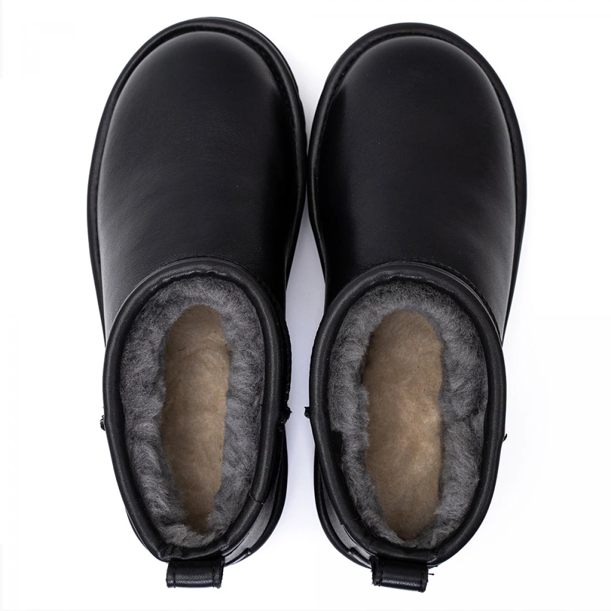 UGG Mens Classic Ultra Mini Leather Black — фото 4