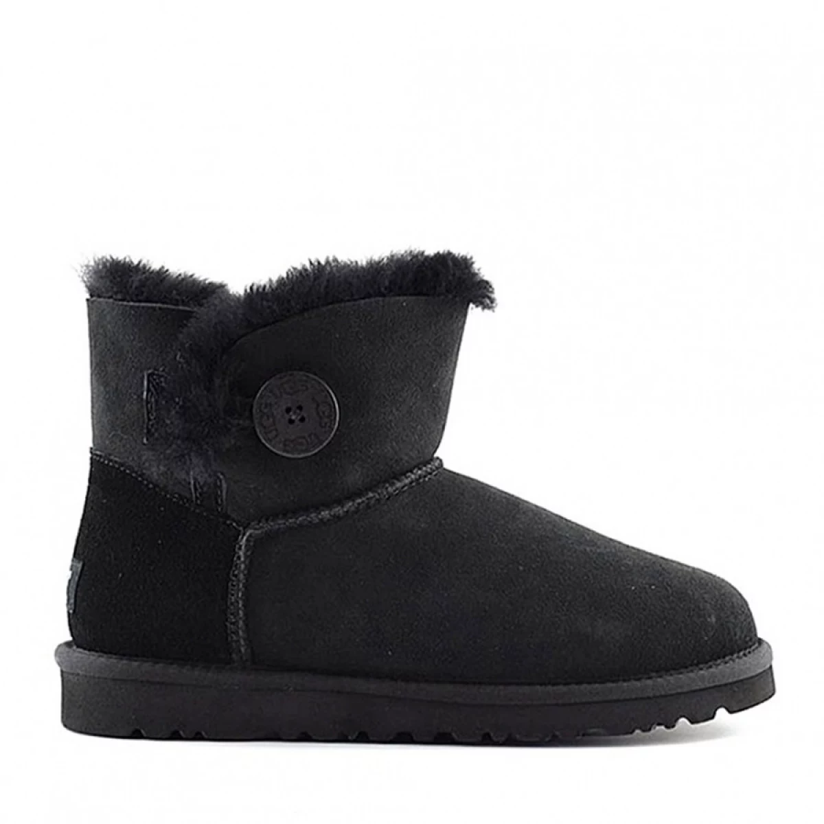 UGG Mini Bailey Button Black — фото 2