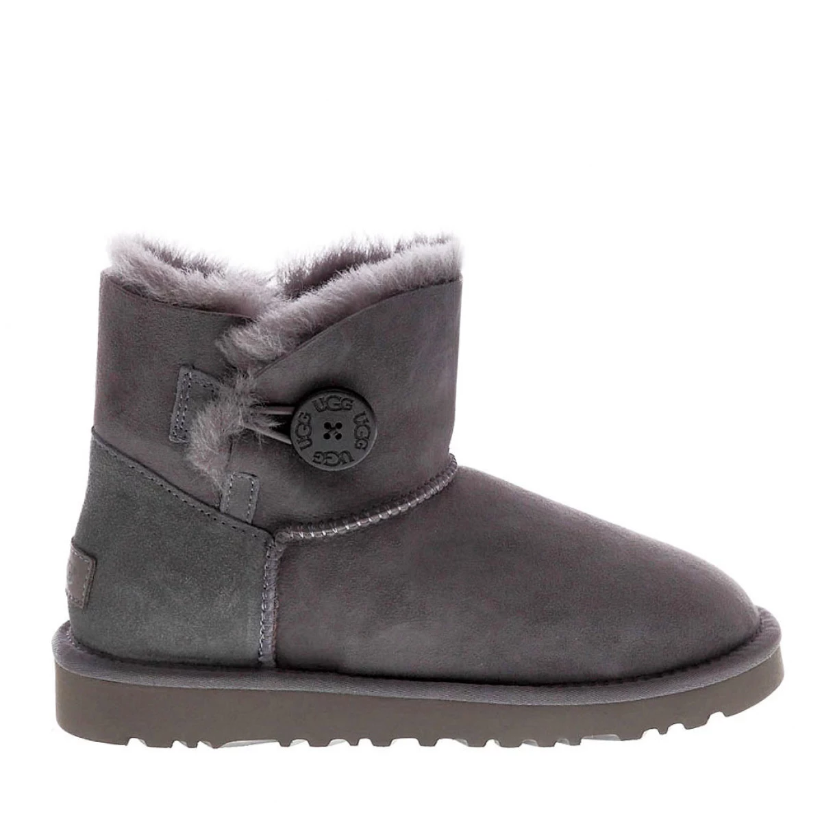 UGG Mini Bailey Button Grey — фото 2