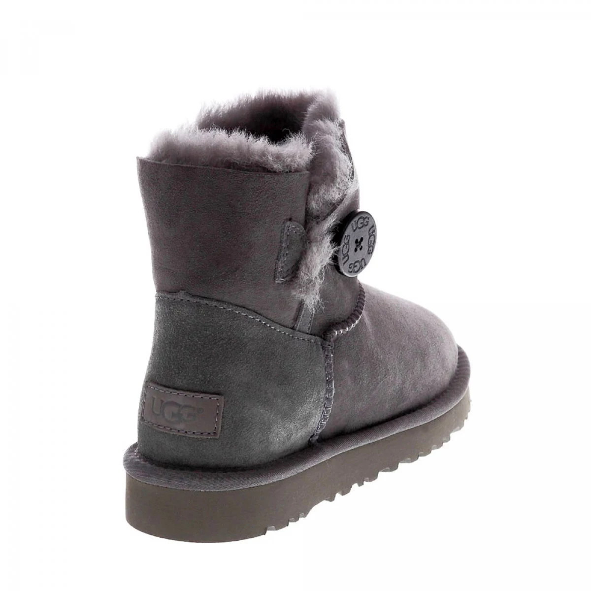 UGG Mini Bailey Button Grey — фото 5
