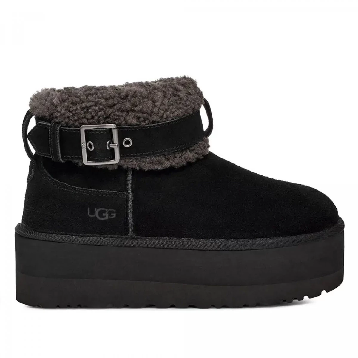 UGG Ultra Mini Belted Roller Boot Black — фото 2
