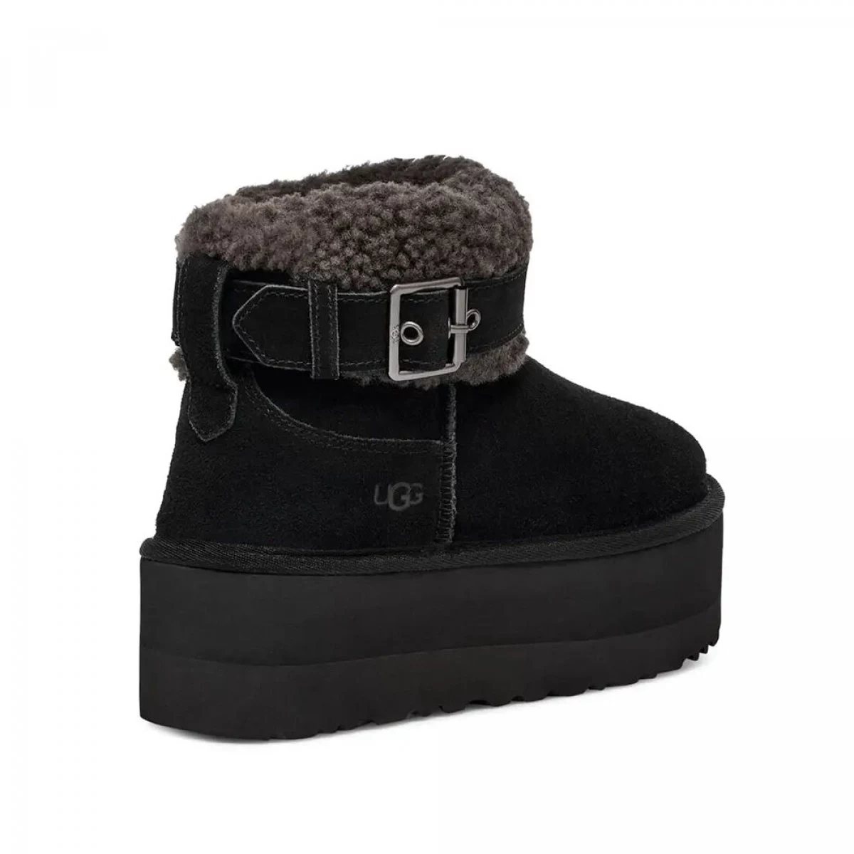 UGG Ultra Mini Belted Roller Boot Black — фото 5