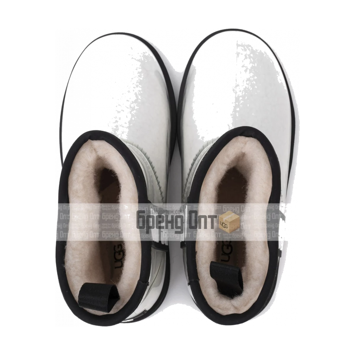 UGG Classic Clear Mini White Black — фото 4