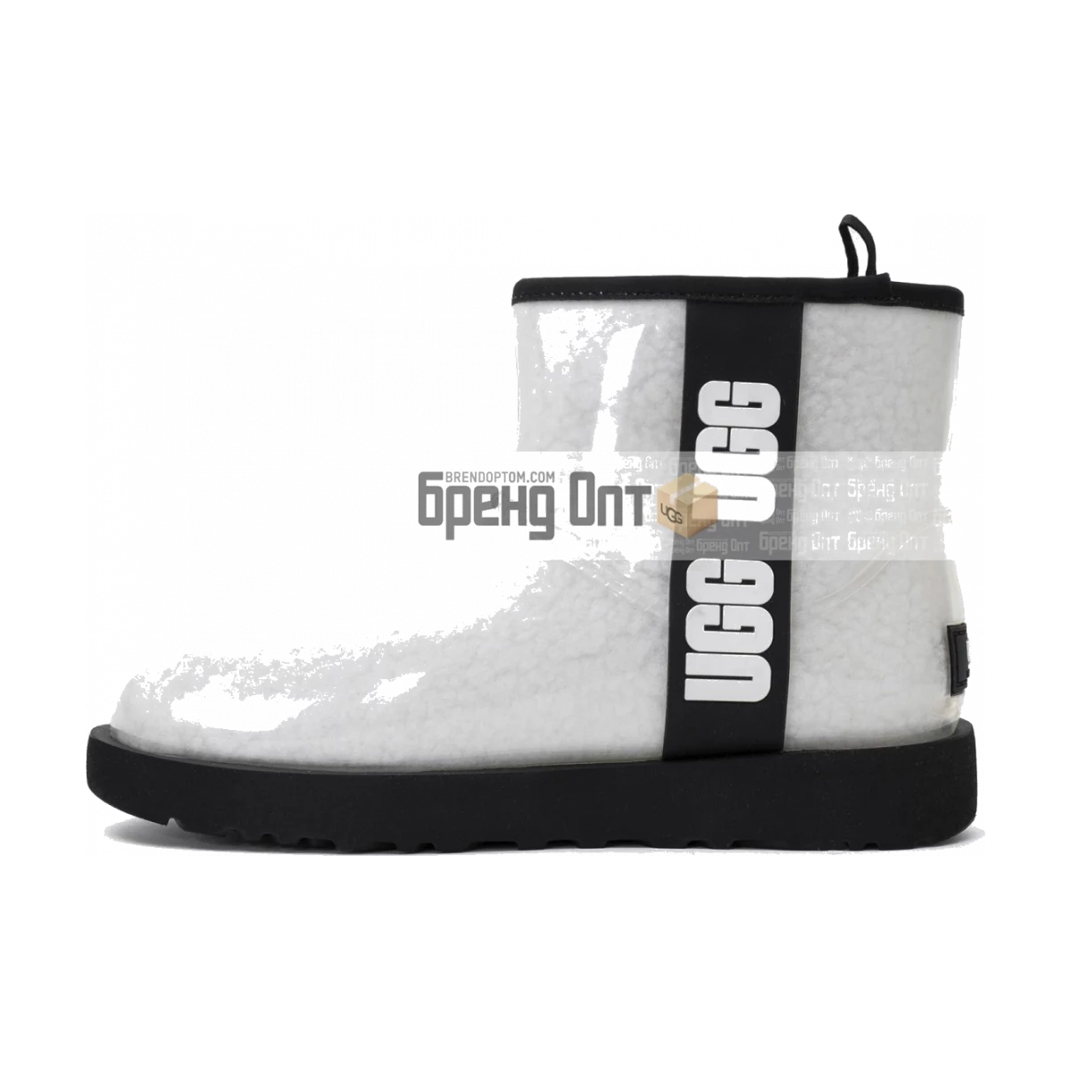 UGG Classic Clear Mini White Black — фото 5