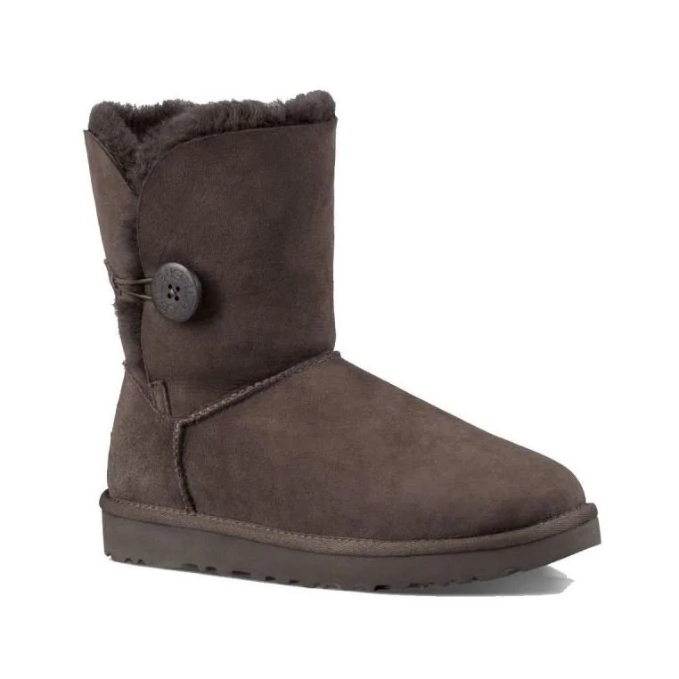 UGG Bailey Button Chocolate в цвете Коричневый