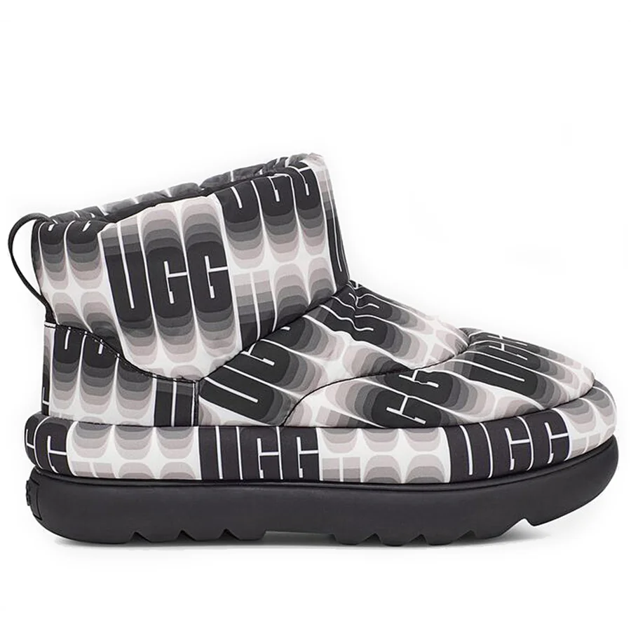 UGG Classic Maxi Wavelength Mini Black White в цвете Черный