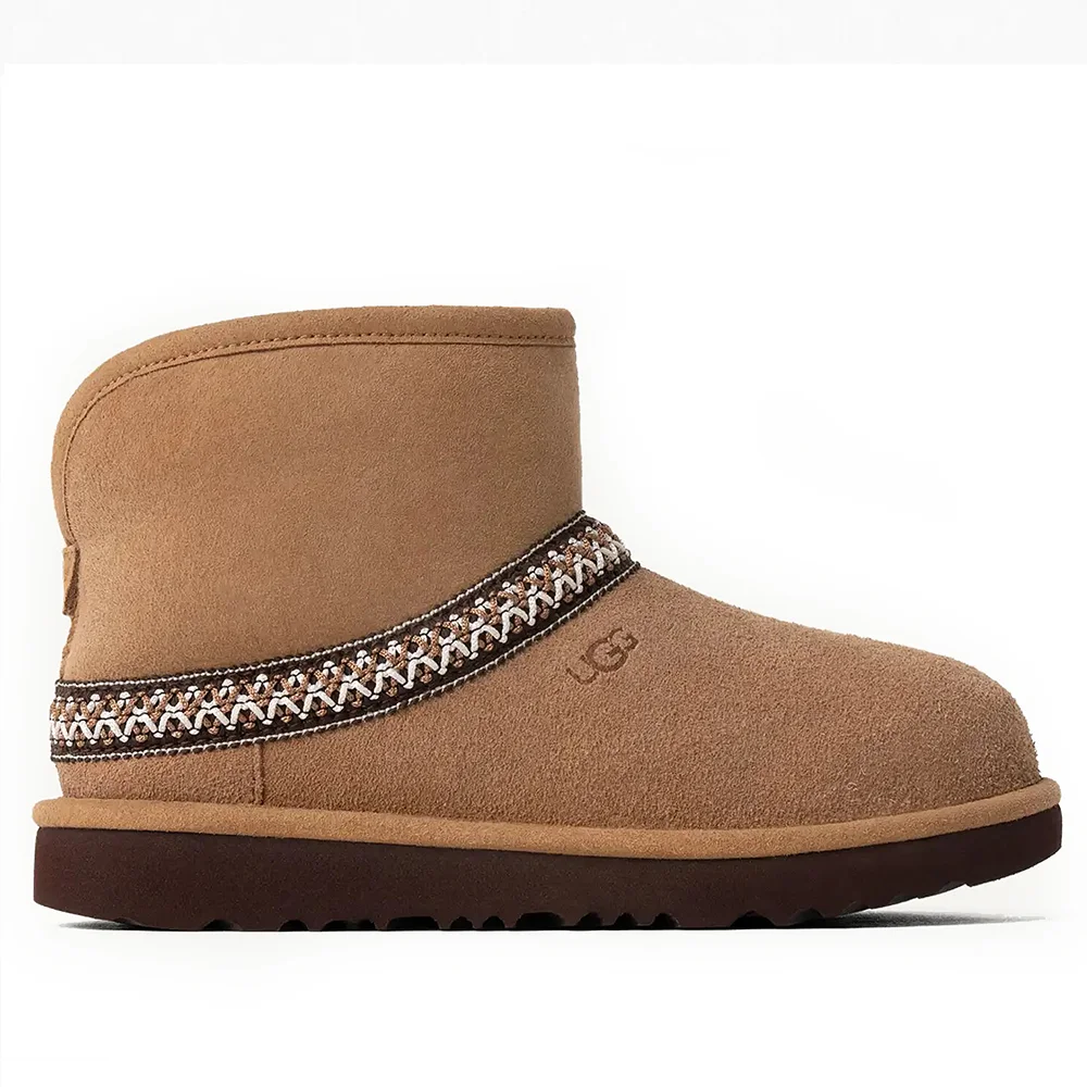 UGG Classic Mini Crescent Chestnut в цвете Каштановый