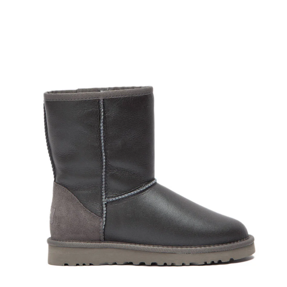 UGG Classic Short II Metallic Grey в цвете Серый