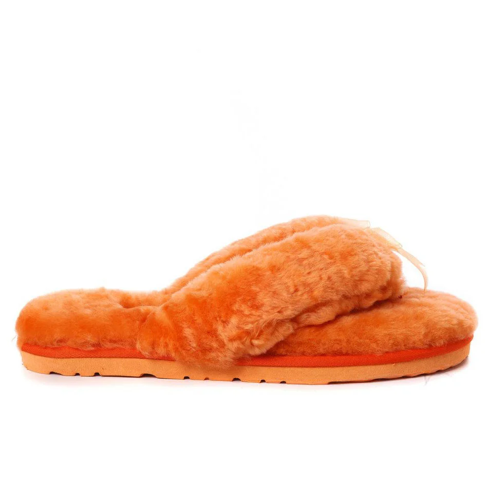 UGG Fluff Flip Flop Orange в цвете Оранжевый