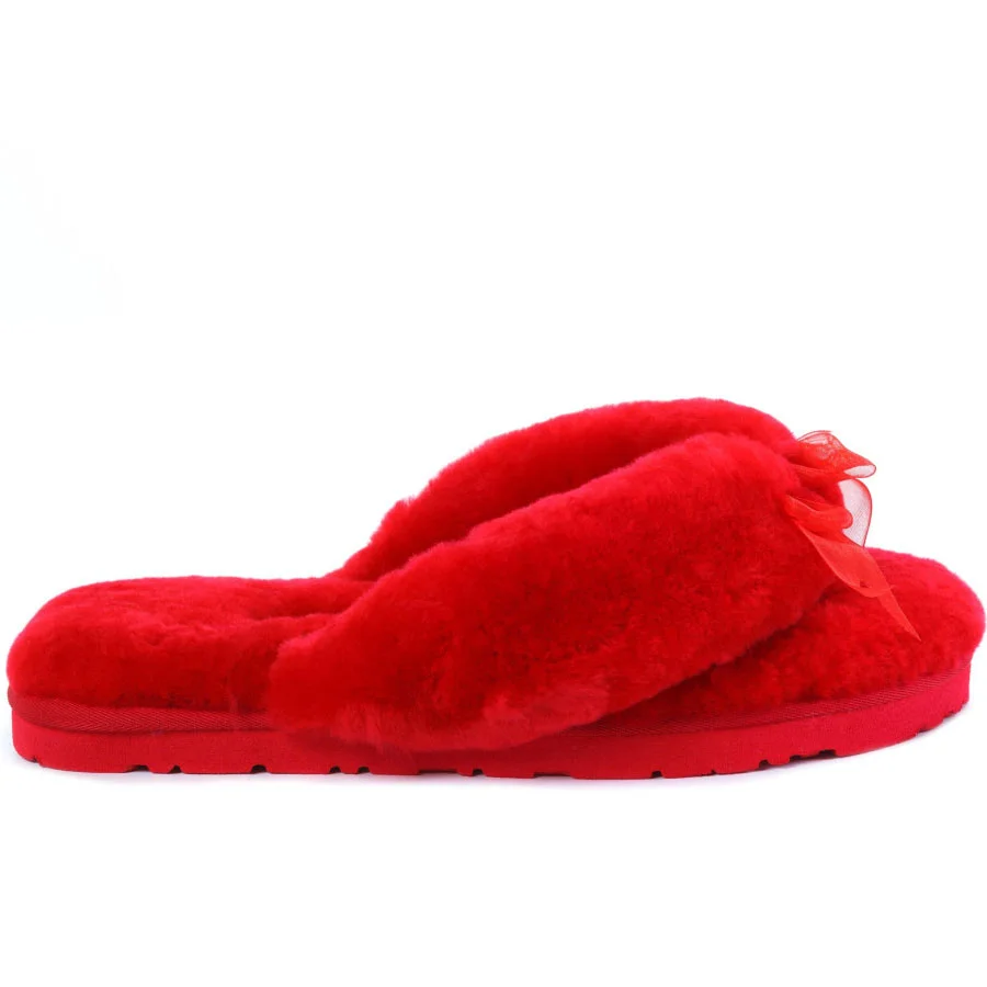 UGG Fluff Flip Flop Red