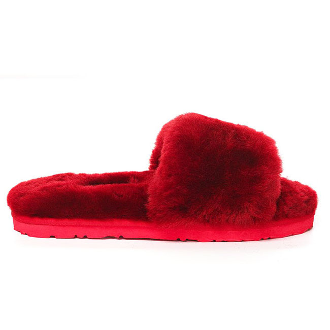 UGG Fluff Slide Slippers Bordo