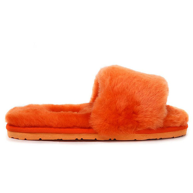 UGG Fluff Slide Slippers Orange в цвете Оранжевый