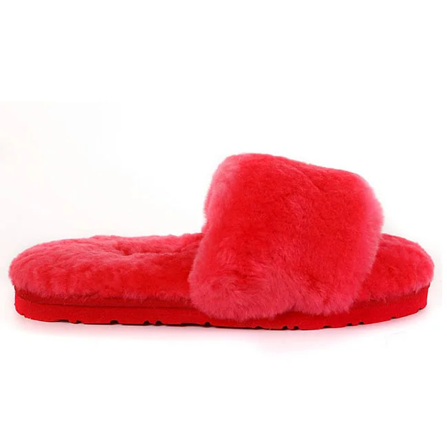 UGG Fluff Slide Slippers Watermelon Red