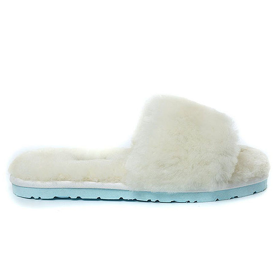 UGG Fluff Slide Slippers White