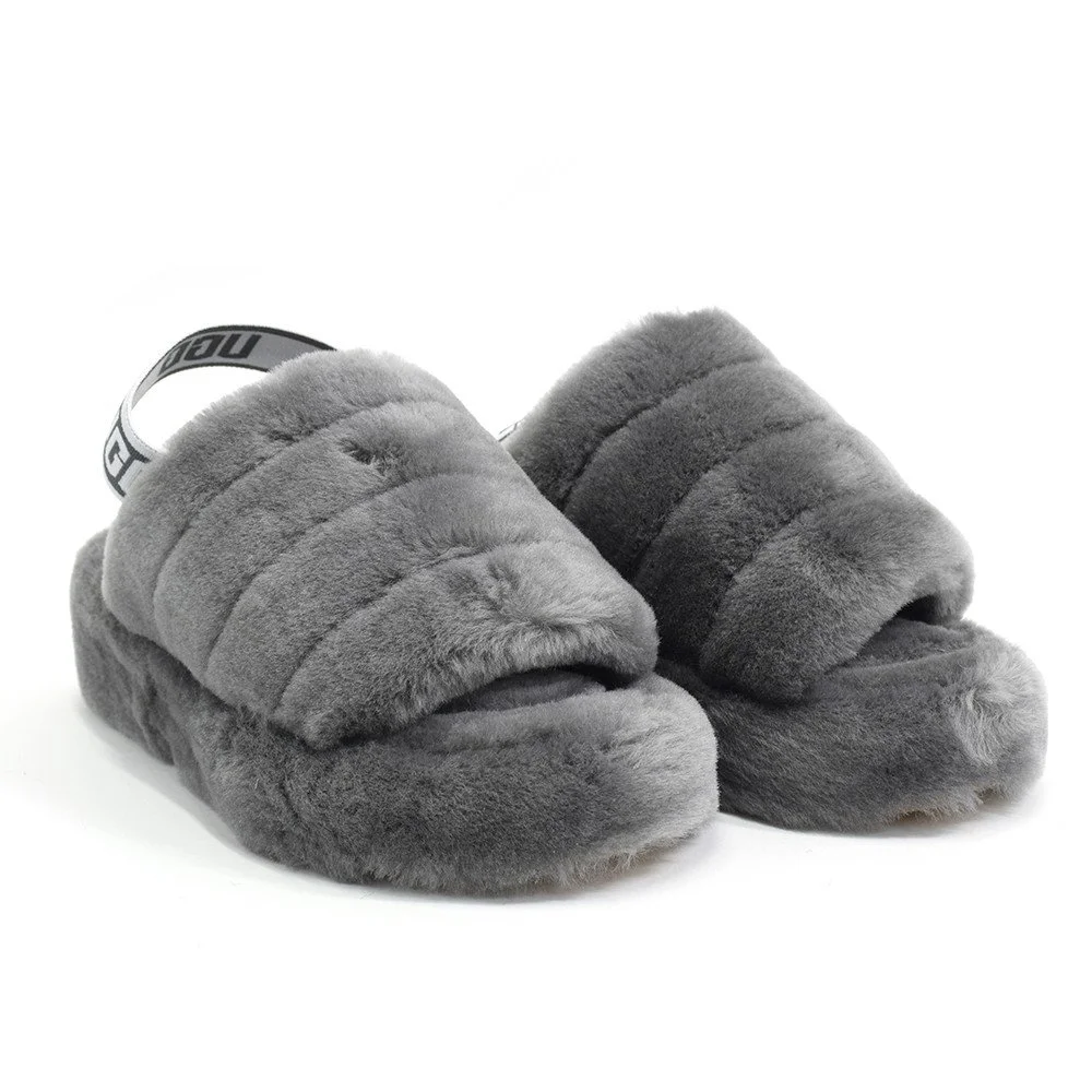 UGG Fluff Yeah Slide Grey