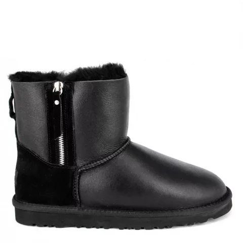 UGG Mens Classic Mini Double Zip Metallic Black