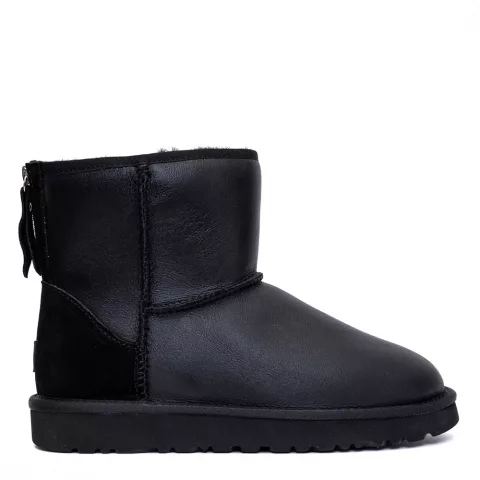 UGG Mens Classic Mini Zip Metallic Black
