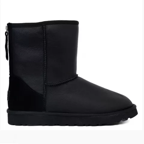 UGG Mens Classic Short Zip II Metallic Black