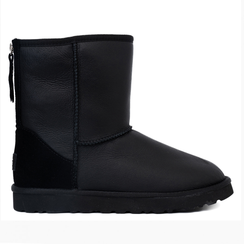 UGG Mens Classic Short Zip II Metallic Black