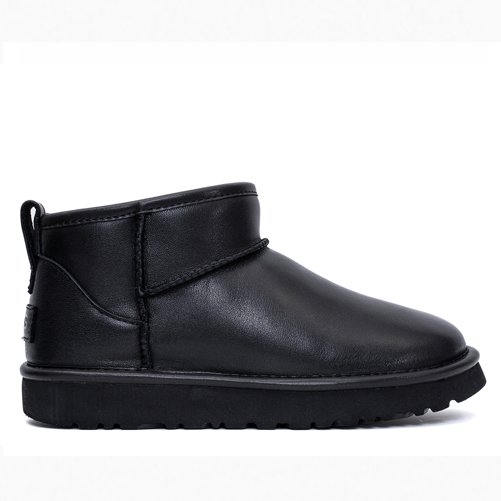 UGG Mens Classic Ultra Mini Leather Black