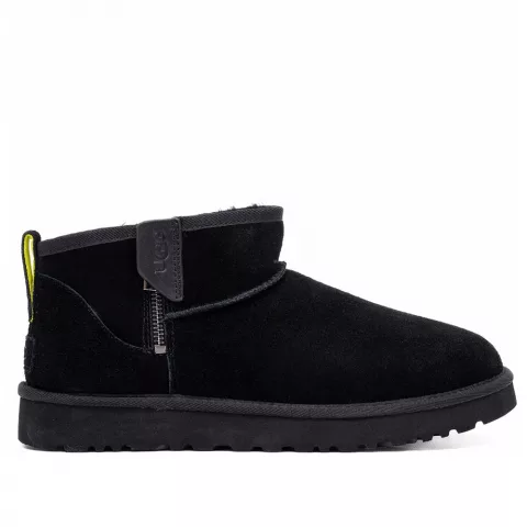 UGG Mens Classic Ultra Mini Zip Boot Black