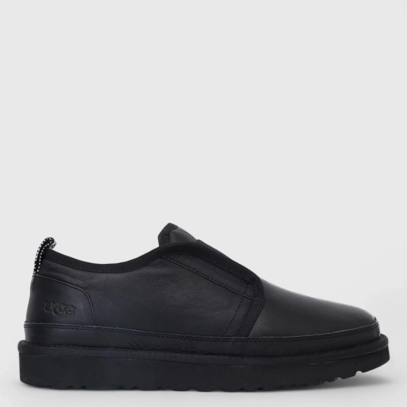 UGG Mens Slippers Flex Leather Black
