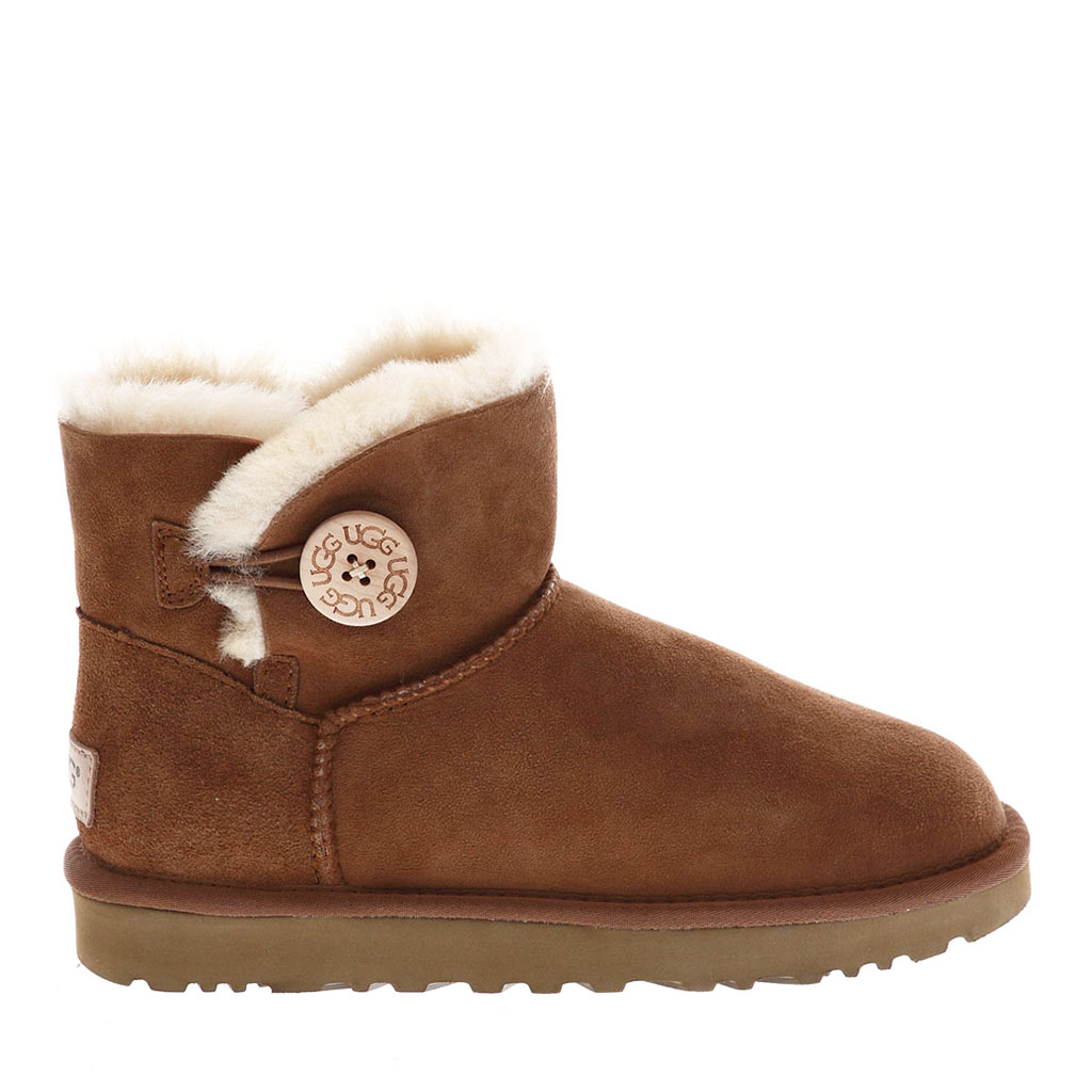 UGG Mini Bailey Button Chestnut в цвете Каштановый