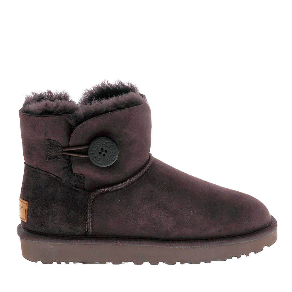 UGG Mini Bailey Button Chocolate в цвете Коричневый